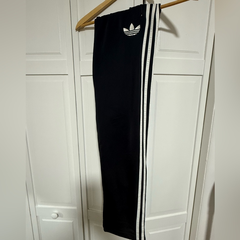 Adidas Black Joggers with White Accents